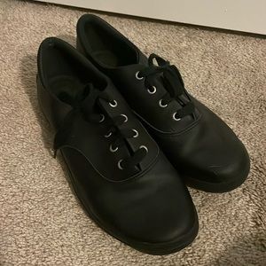 Black flat house shoes